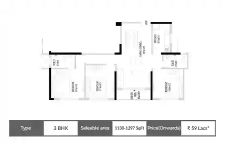3 BHK Floor Plan